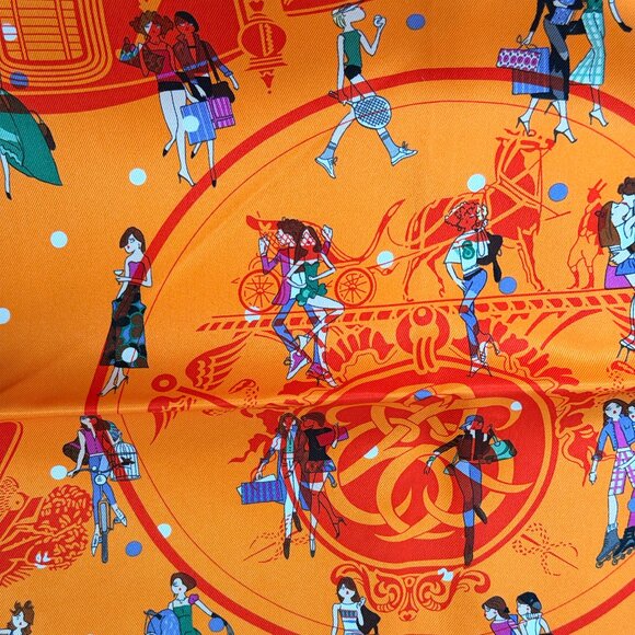 Authentic HERMES Silk Scarf Carre 70 - Picture 3 of 7